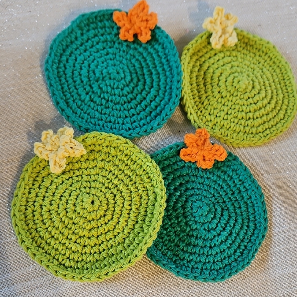 Handmade Crochet Cactus Coasters 4